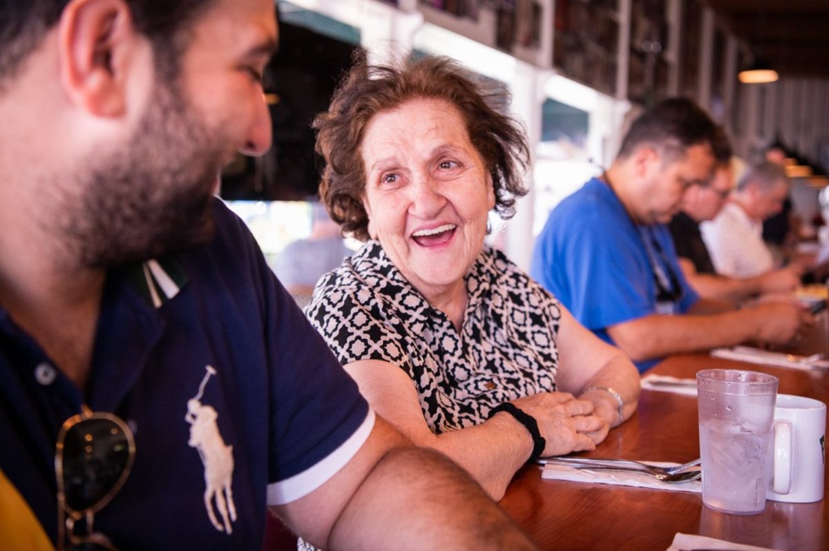 Andrew and his grandmother Elo