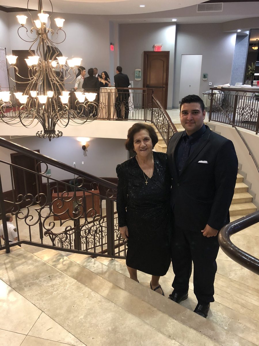 Andrew Rahal and his grandmother Elo
