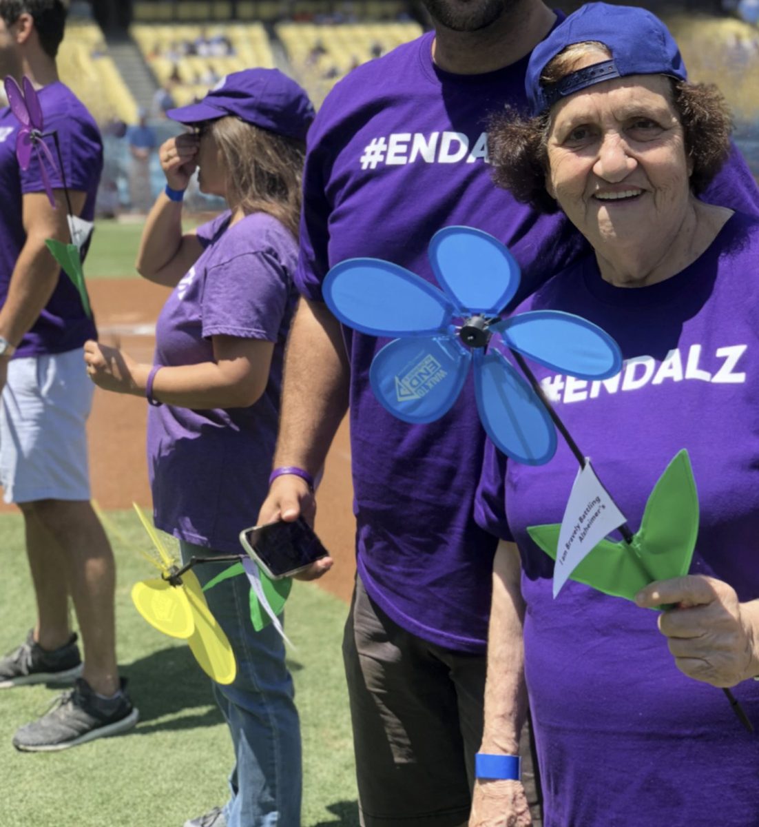 Andrew and Elo at the Walk to End Alzheimer's at Dodger Stadium